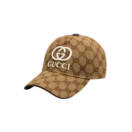 Gucci Cap | Gg Canvas Logo Camel