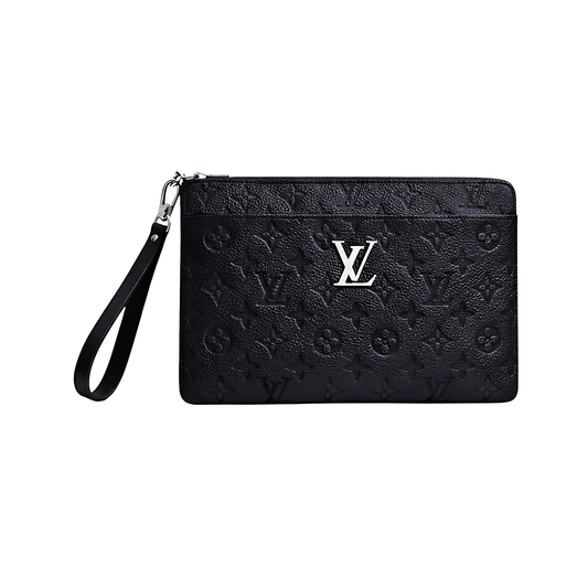 Louis Vuitton Pouch | Black Leather Canvas
