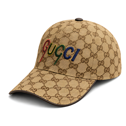 Gucci Cap | Gg Logo Canvas Camel