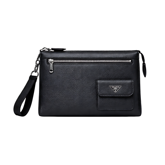 Prada Pouch | Wrist Black Leather
