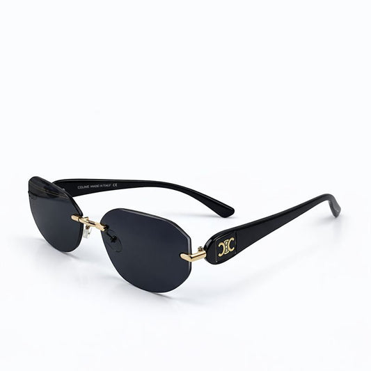 GUCCI | Sleek Black Rim Aviator Sunglasses